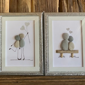 Cuadro de piedra para la boda, regalo original, único y personalizable para cada aniversario de boda imaginable.