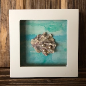 Longing for the sea 12 x 12 cm, maritime decoration to commemorate the sea/vacation