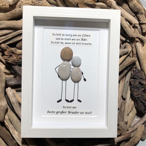 Bedankt broer/zus! Liefdevolle stenen foto om dank je wel te zeggen.