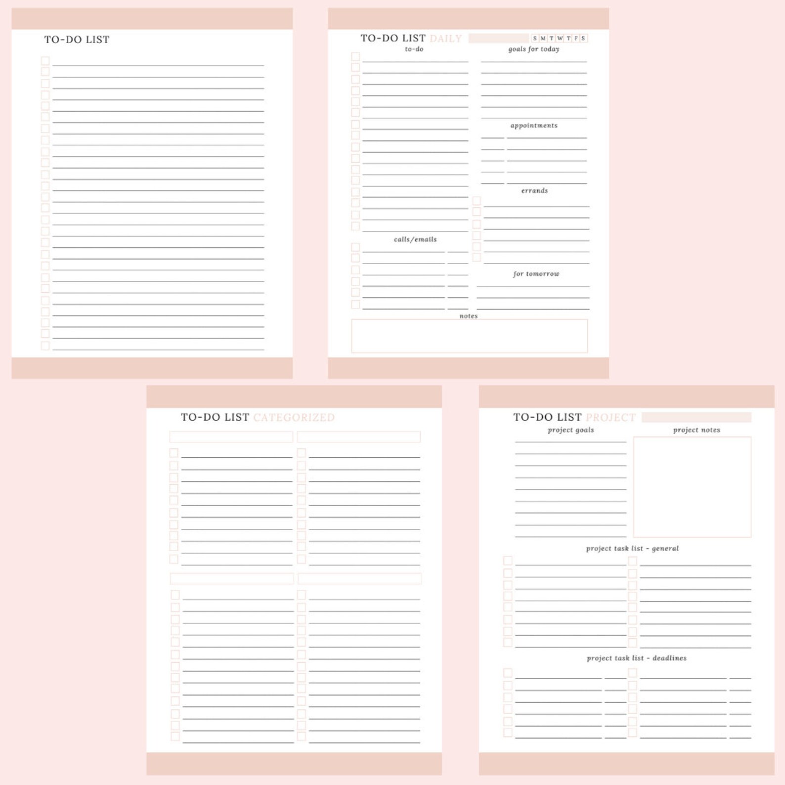 To Do Lists Fits Classic Happy Planner US Letter Size Etsy