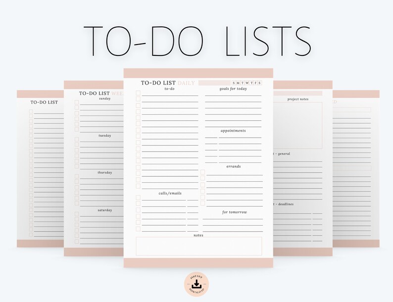 To Do Lists Fits Classic Happy Planner US Letter Size Etsy