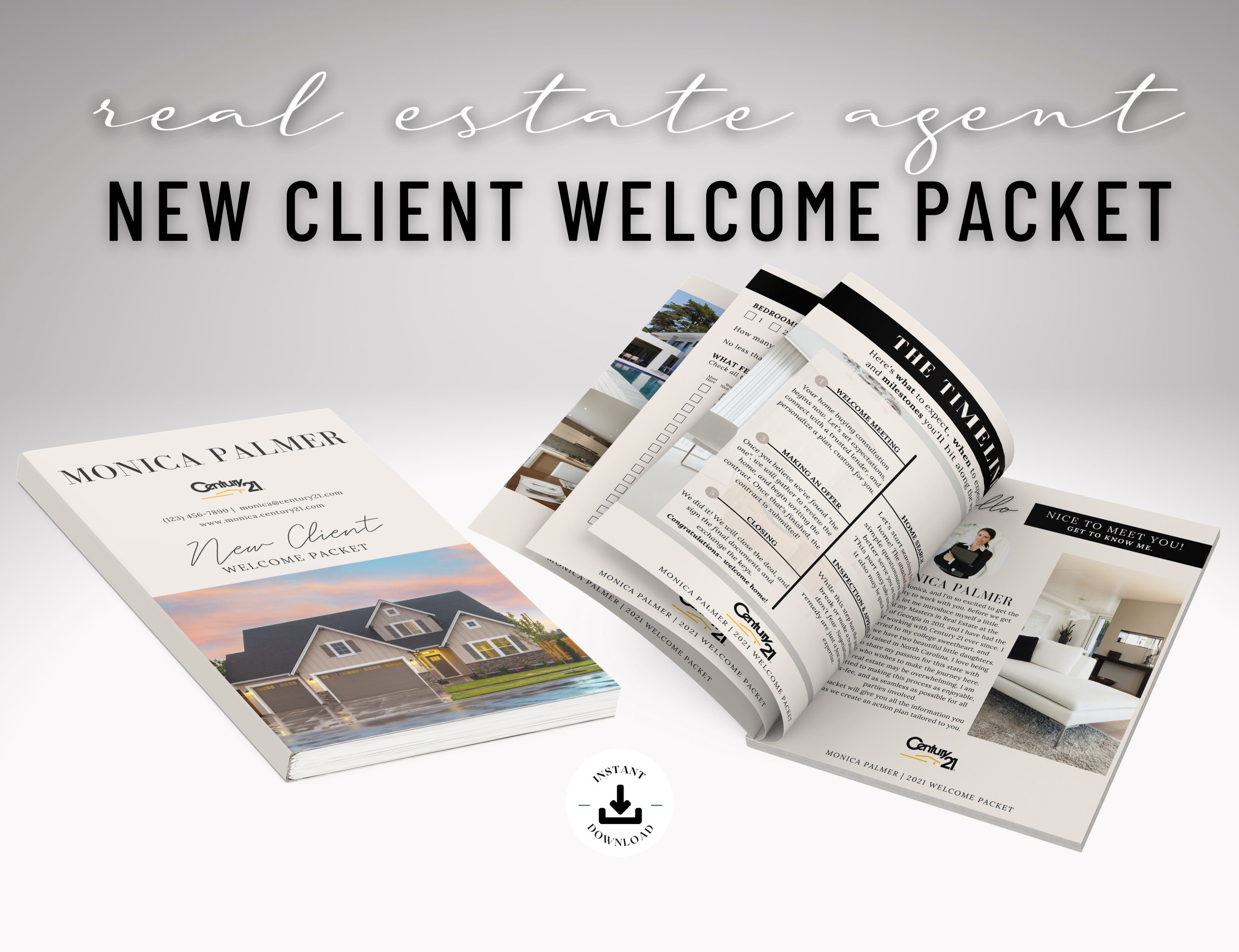 Real Estate New Client Packet Real Estate Template Editable Etsy