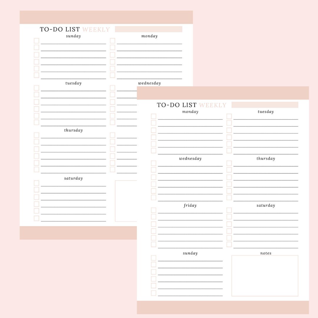 To Do Lists Fits Classic Happy Planner US Letter Size Etsy