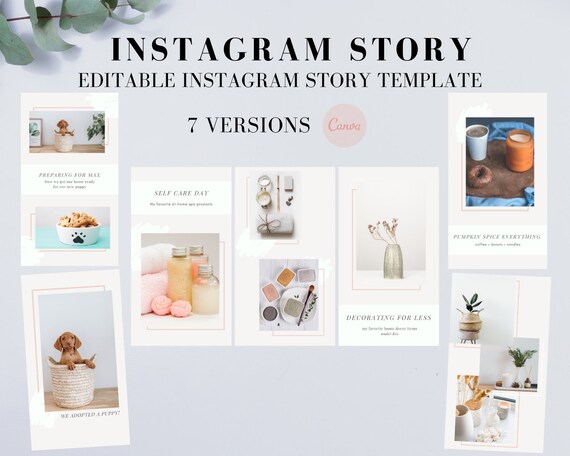Instagram Story Template Editable Canva Template for | Etsy