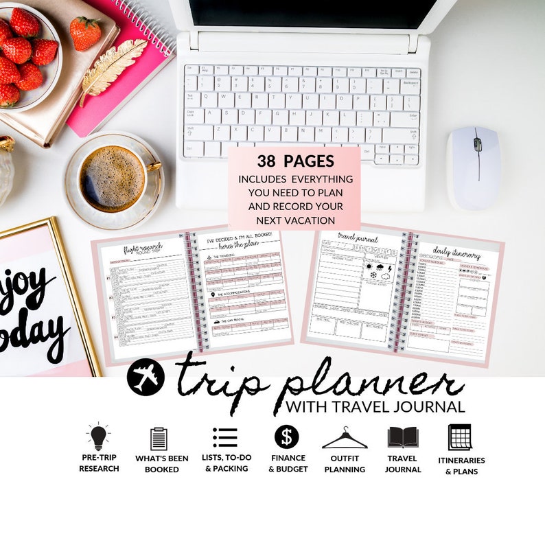 Trip and Travel Planner Travel Journal 38 Pages Plan and Etsy