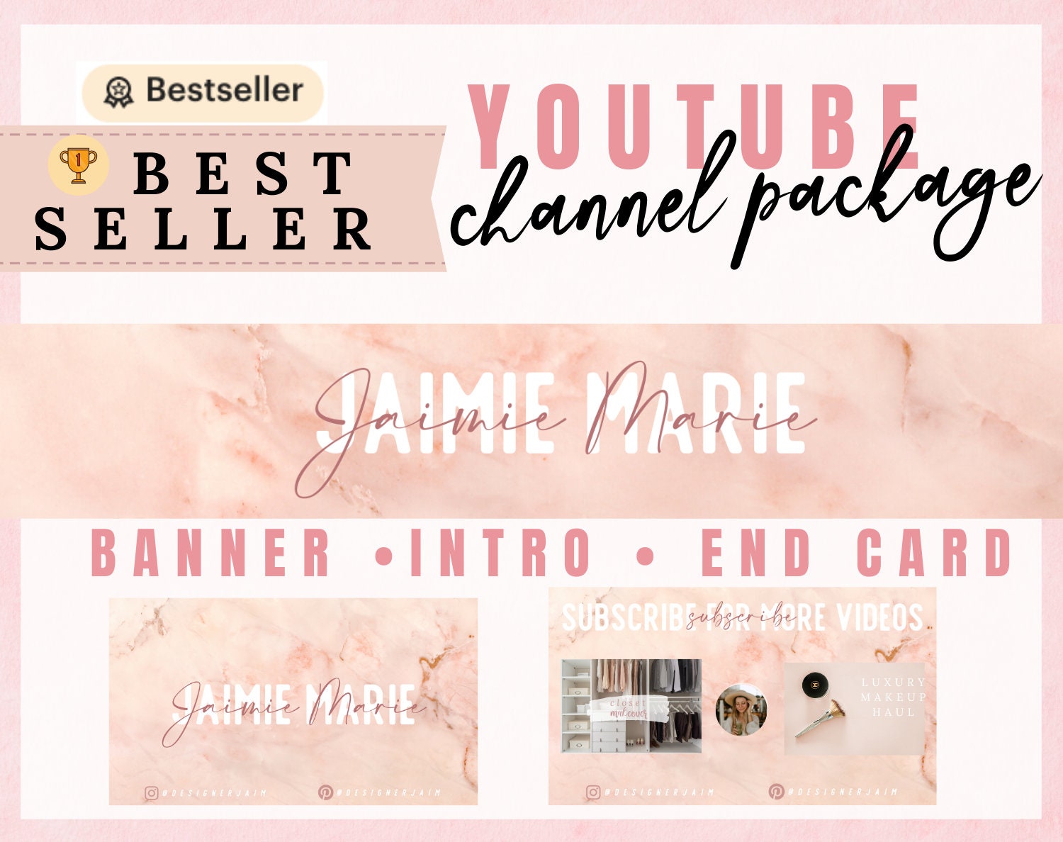 YouTube Banner Personalized YouTube YouTube End Slate | Etsy