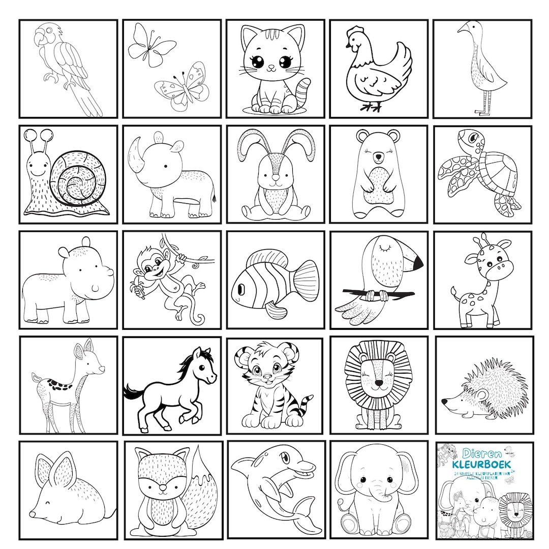 Animal Coloring Pages - Kids Coloring Pages - Simple Coloring Pages ...