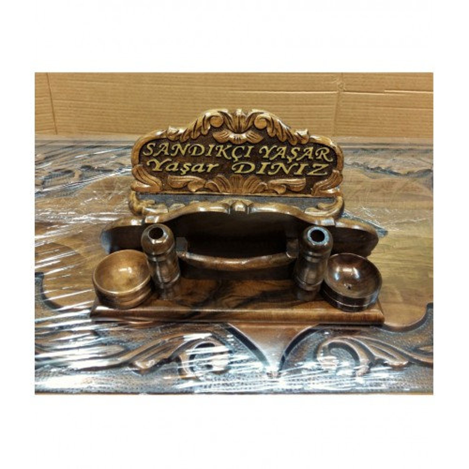 Hand Carved Walnut Desk Name Plate Desk Name Plate Custom Etsy