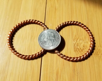 2 BRAZE WELDED Tensor Ring 1/4 Sacred Cubits 144MHZ Pendant