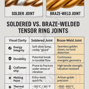 BRAZE WELDED Tensor Ring - Cubit Specifically for water - Earth Resonance - 6 gauge image 3