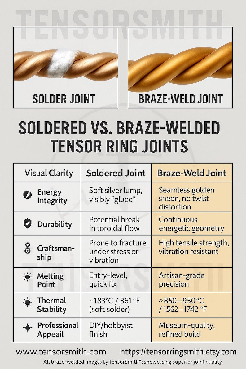 BRAZE WELDED Tensor Ring - Cubit Specifically for water - Earth Resonance - 6 gauge image 3