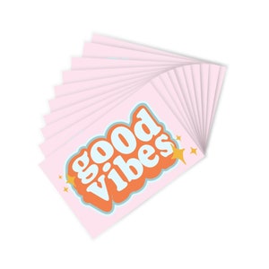 Groovy Lot de 10 cartes postales d'art rose You are Loved | Carte Design Rétro sur Papier Recyclable