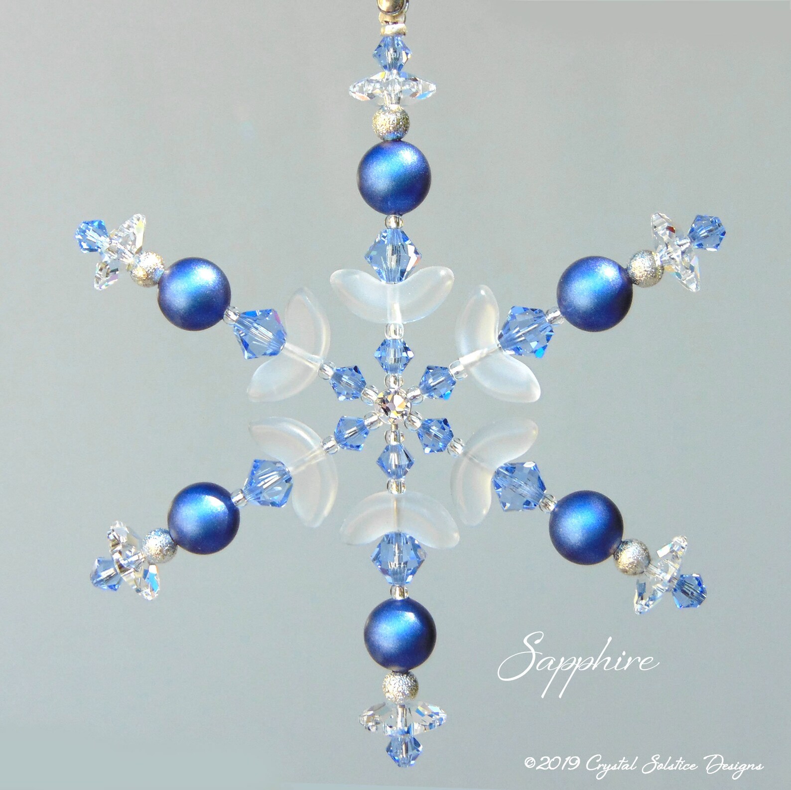 Swarovski Snowflake Beaded Snowflakecrystal Snowflake Etsy