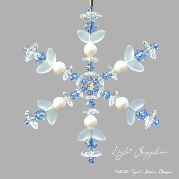 Swarovski Snowflake, Beaded Snowflake,Crystal Snowflake, Snowflake Ornament, Beaded Ornament,Swarovski Ornament, Choose Color