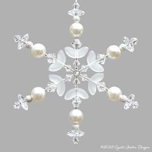 Swarovski Snowflake, Beaded Snowflake,Crystal Snowflake, Snowflake Ornament, Beaded Ornament,Swarovski Ornament, Choose Color
