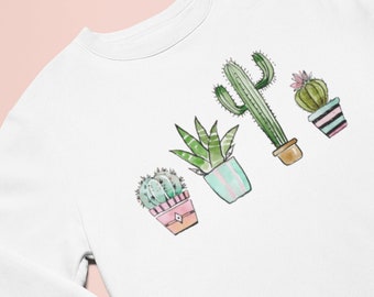 Rainbow Rules Kawaii Cactus Plants Womens Sweatshirt Rainbow Rules Kawaii Cactus Plants Womens Sweatshirt