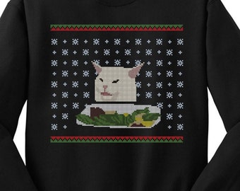angry cat sweater