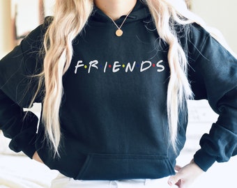 Unisex Friends Print Hoodies Casual Friends Hooded Sweater Long Sleeve Pullover Sweatshirt