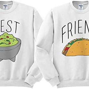 Best Friends Guac and Taco Duo Unisex Sweatshirts Matching - Etsy