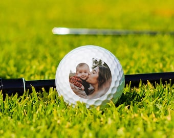 Custom Photo Golf Ball, Cute Funny Golf Gift, Gift for Golfing Dad, Customizable Golf Ball, Father's Day Golf Gift