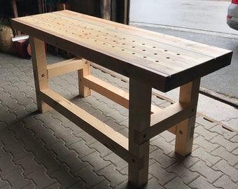 Build your own workbench - simple, solid and multifunctional! Workbench construction plan. Workbench instructions.
