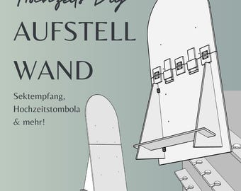 Champagne wall, wedding raffle & champagne wall - set-up wedding wall - DIY instructions for building it yourself!