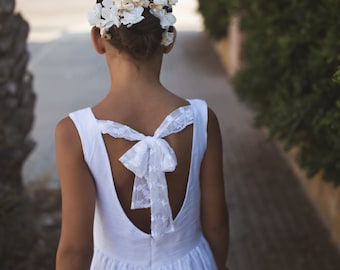 Robe en lin blanc