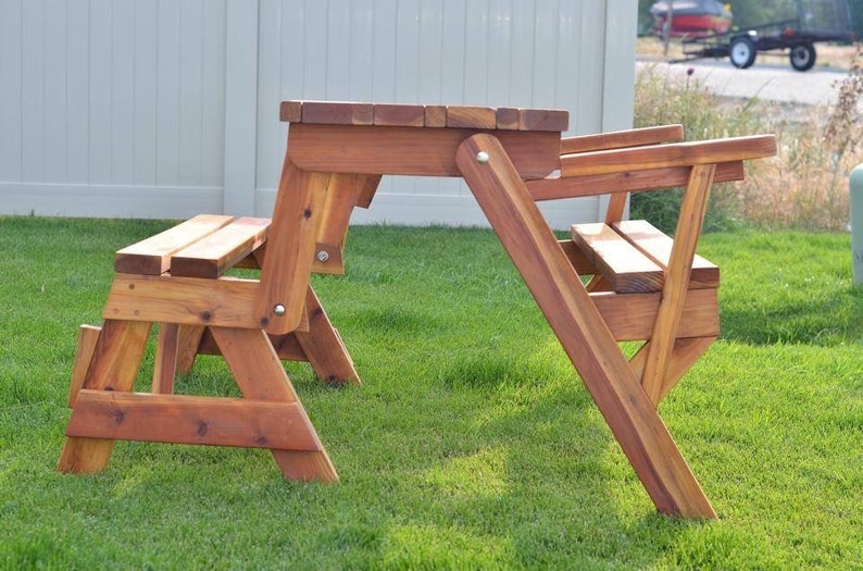 Redwood Transformer bench/picnic Table - Etsy