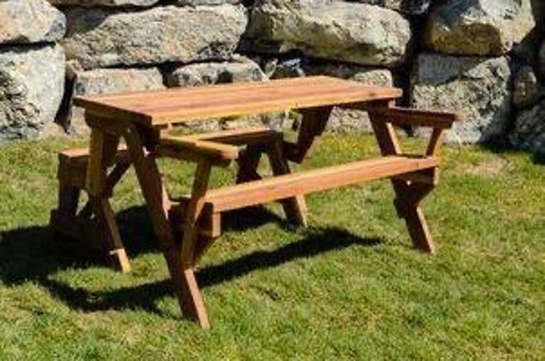 Redwood Transformer bench/picnic Table - Etsy