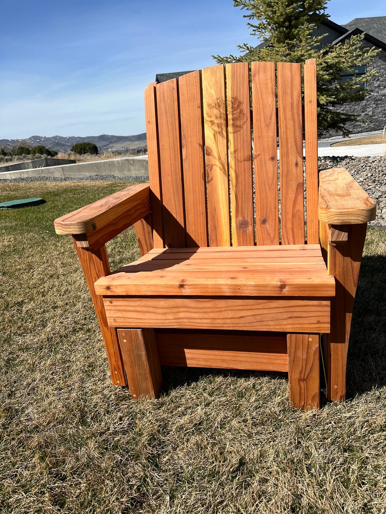 Redwood Glider Chair Etsy
