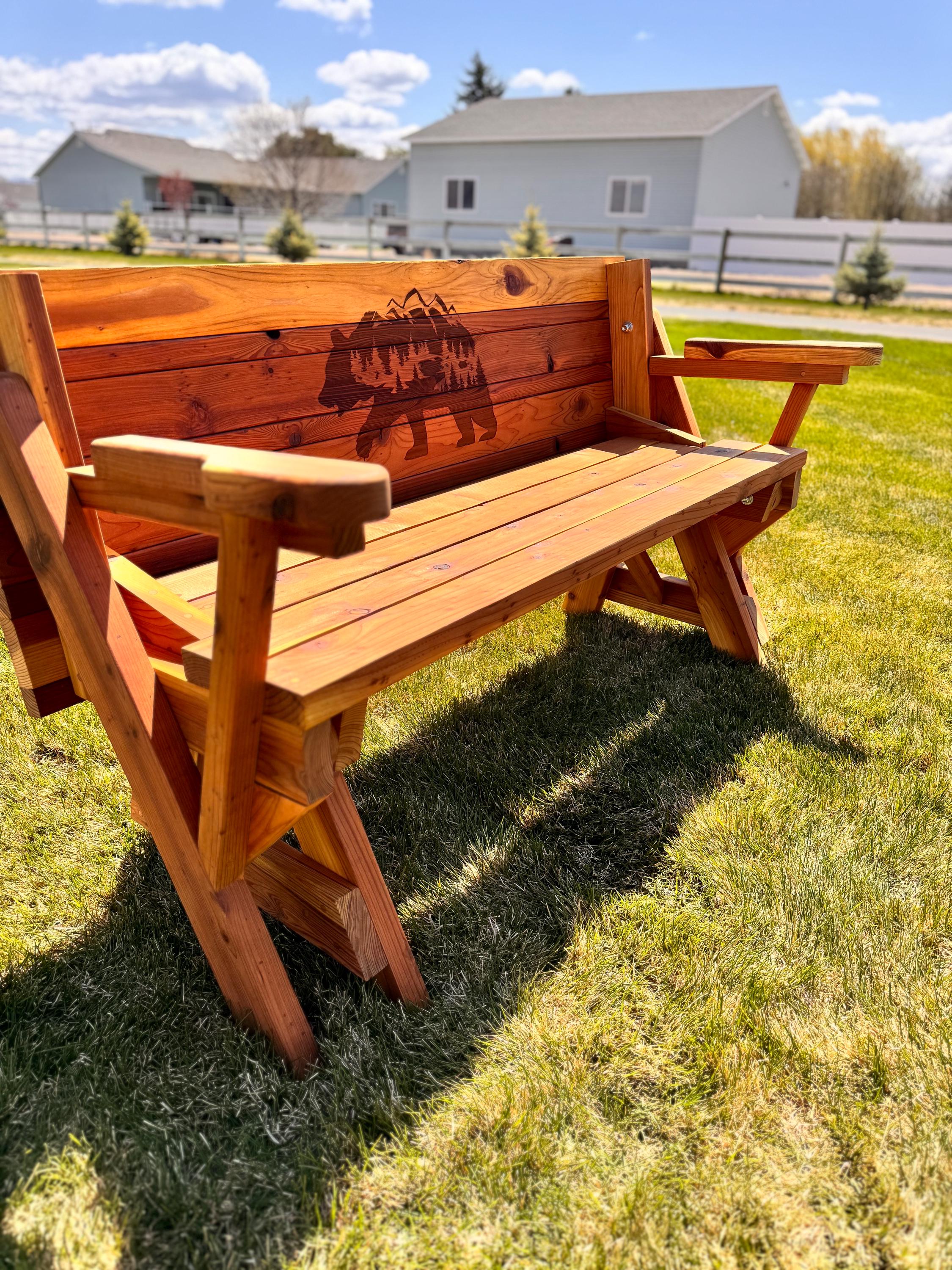 Redwood Transformer (bench/picnic Table) - Etsy