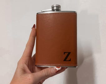 Personalized Flask | Custom Initial Flask | Groomsmen Gift | Bachelor Party Flask | Engraved Flask | Wedding Party Best Man Gift