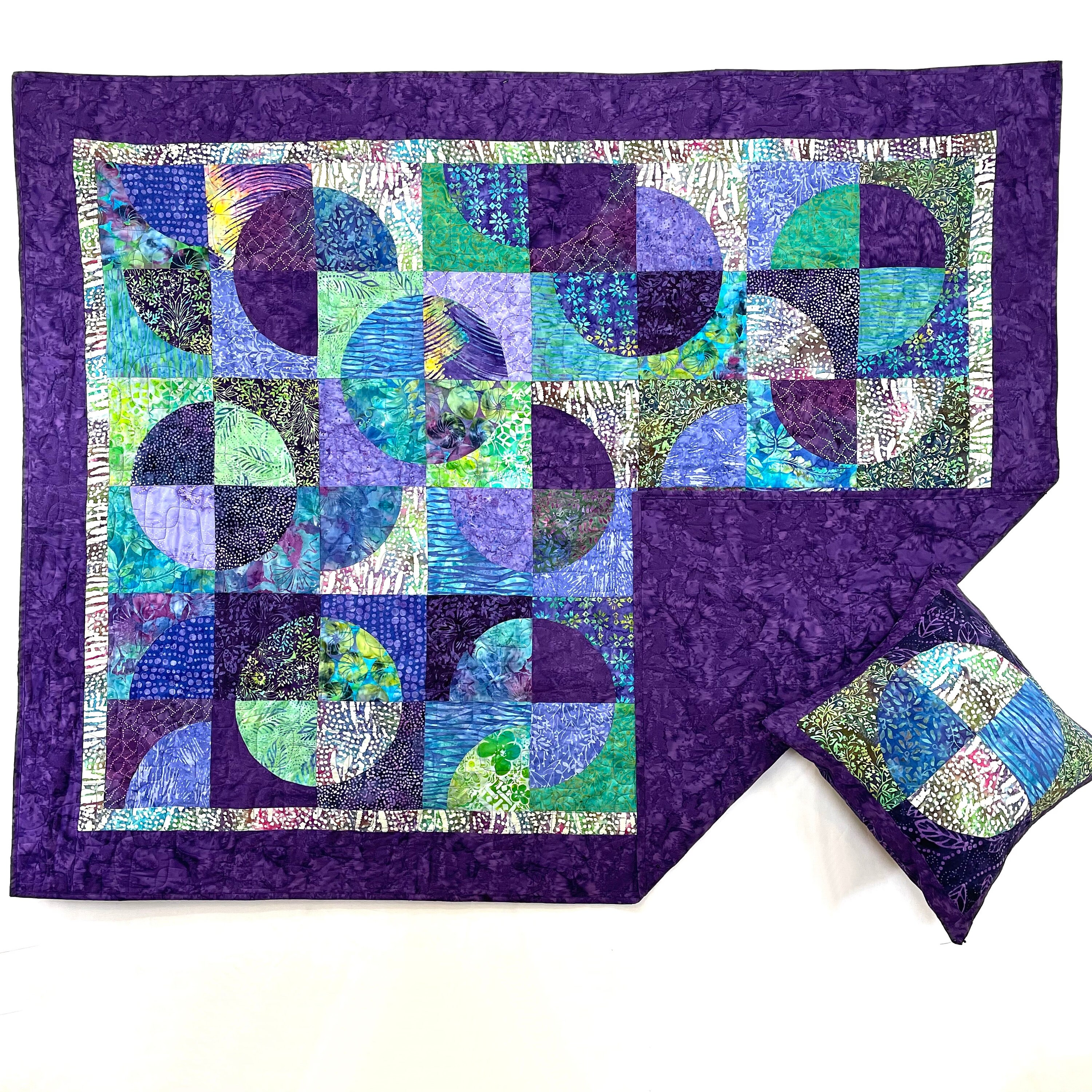 Blue Moons Lap Quilt and Free Pillowcase 20003