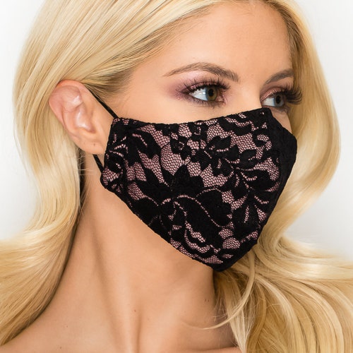 Classy Reusable Lace Face Masks main image 1