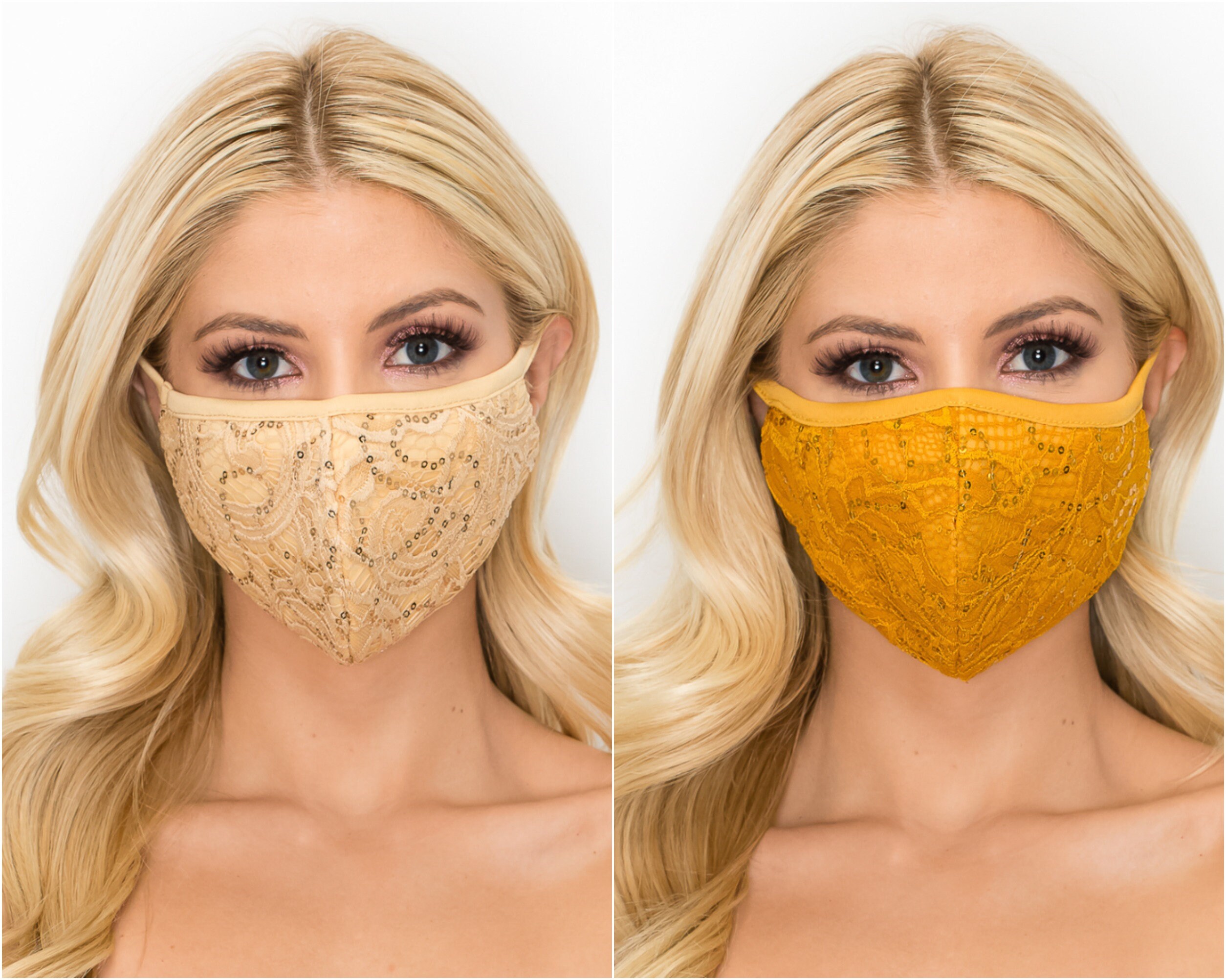 Sequin Lace Face Mask Wedding Bridesmaid Bachelorette Etsy