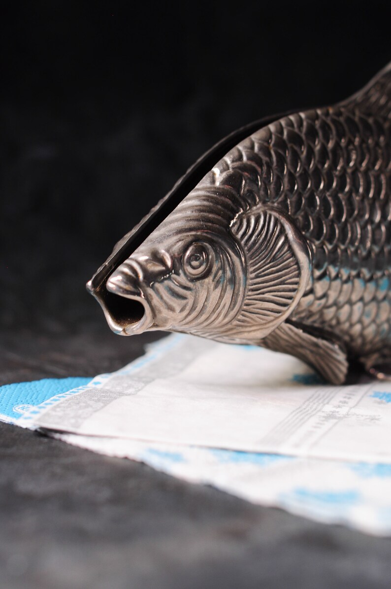 Vintage Silver Plated Napkin Holder/ Fish/ Carp/ Italy Napkin Etsy