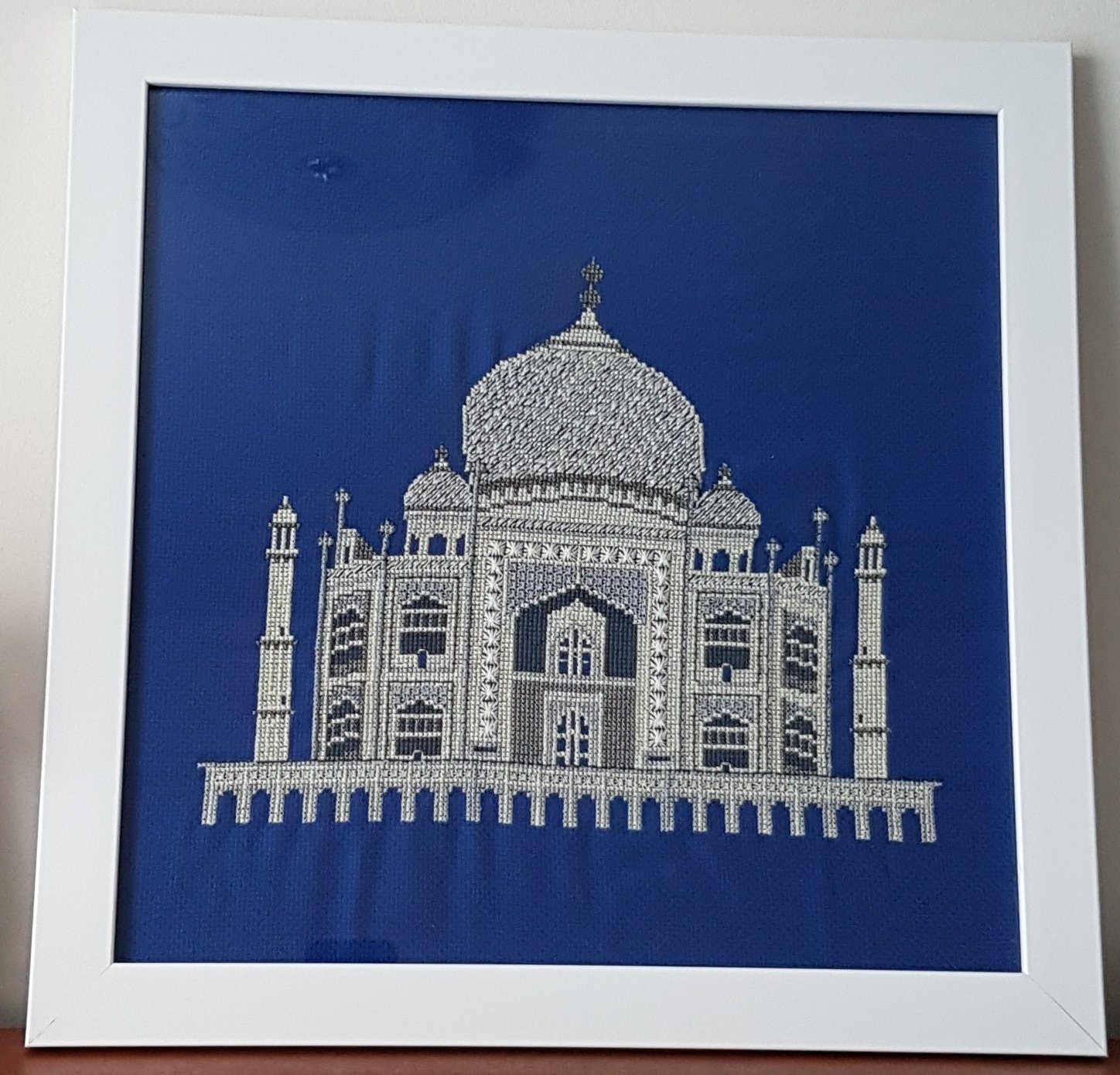 Taj Mahal/ Handsewn Taj Mahal/wall Hangings/cross Stitched Taj Mahal