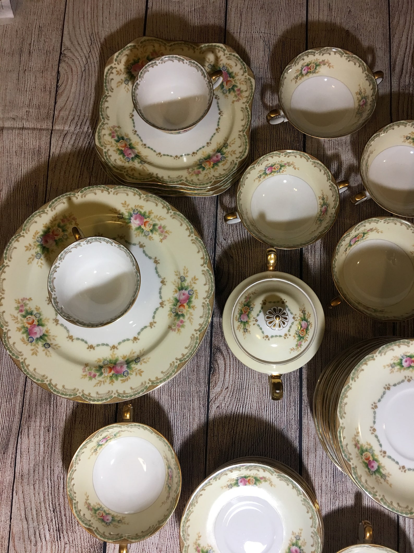 56 Piece Vintage Hand Painted Meito Fine China Made in Japan Etsy Canada