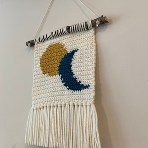 Sun and Moon pattern/ Wall hanging crochet pattern/BOHO wall hanging crochet pattern/ instant download/ PDF / wall decor / crochet pattern