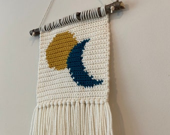 Sun and Moon pattern/ Wall hanging crochet pattern/BOHO wall hanging crochet pattern/ instant download/ PDF / wall decor / crochet pattern