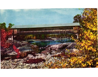 Covered Bridge Pemigewasset River Woodstock New Hampshire Postcards