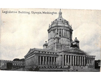 Edificio legislativo Olympia Washington cartolina souvenir di viaggio non pubblicato