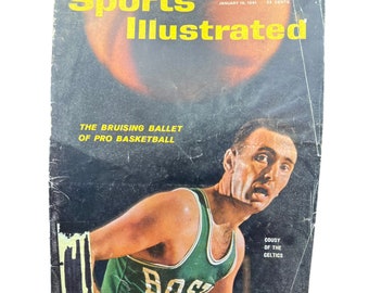 Sports Illustrated 1961 16 gennaio Bob Cousy Boston Celtics NBA Basket