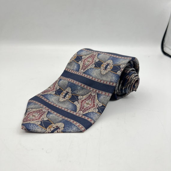 Vintage Halston Neck Tie Mens Standard Size Blue 1