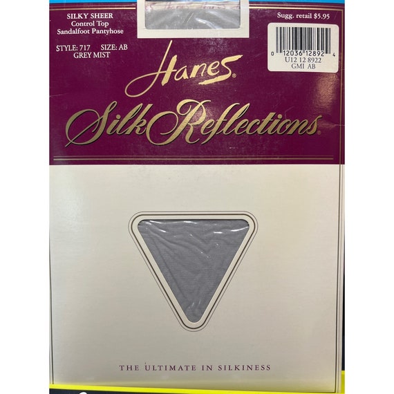 Hanes Women`s Set of 3 Silk Reflections Non-Control Top RT Pantyhose CD,  Classic Navy at  Women's Clothing store