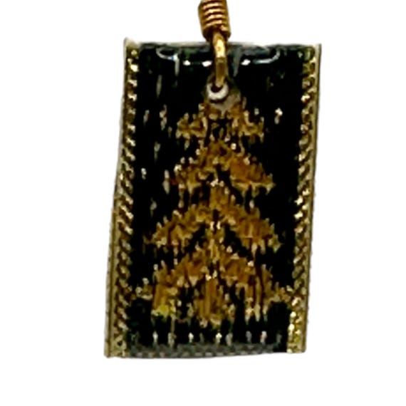 Vintage Inspired Rectangular Christmas Tree Earri… - image 3