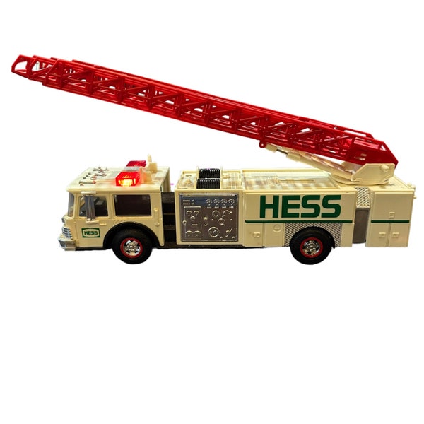 Hess Fire Truck Extension Ladder Pulsating Emergency Flashers Sirens Horn Vintage