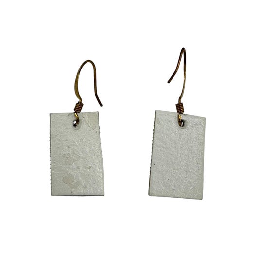 Vintage Inspired Rectangular Christmas Tree Earri… - image 6