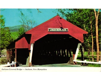 Vintage Jackson Covered Bridge White Mountains New Hampshire Not Postmarked