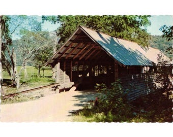 New Hampshire Campton Bump Covered Bridge Postcards Beebe River Travel Unposted